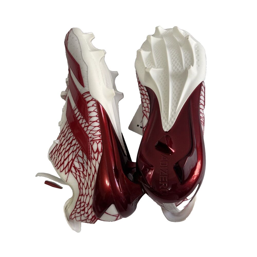 Adidas Adizero Electric Football Cleats Shoes Red White IH8571 Men Size 10 - Picture 12 of 16